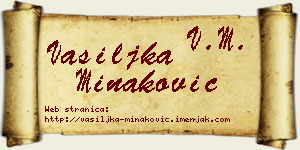 Vasiljka Minaković vizit kartica